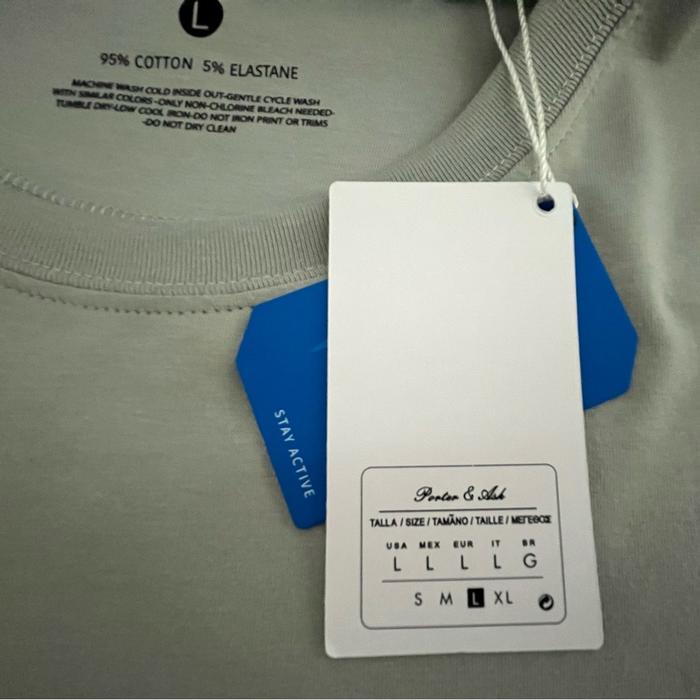 Porter & Ash 95% Cotton 4-way Stretch Short Sleeve Crew Neck Casual Top/Tshirt - Picture 7 of 9